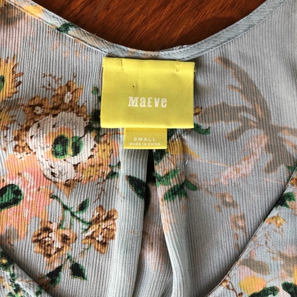 Maeve Anthropologie Floral Ruffled Shirt Dress - Picture 5 of 6